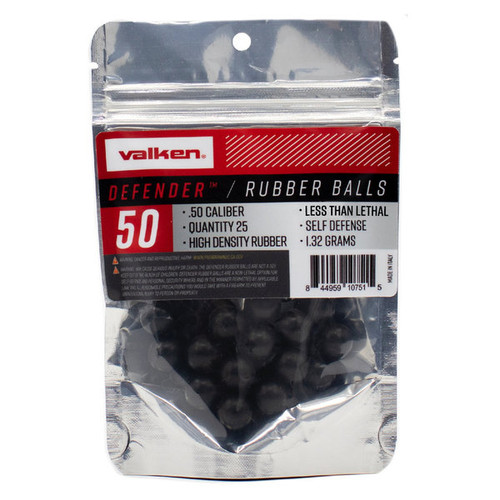 Valken Defender .50 Caliber Hard Rubber Balls - 25ct