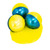Custom 2 tone paintballs blue and yellow with yellow fill