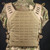 valken molle plate carrier tan back