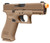 Umarex Glock 19X blowback airsoft pistol coyote tan right side front angle