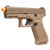 Umarex Glock 19X GBB airsoft pistol in coyote tan left side front angle