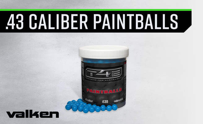 Valken 43 caliber paintballs