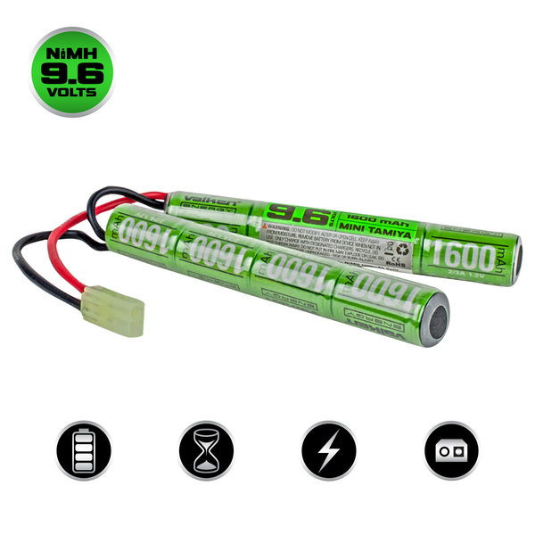 Valken NiMh 9.6V 1600mAh Split Airsoft Battery (Small Tamiya