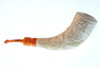 Deluxe Vineyard Horn Meerschaum Pipe - 1696