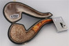Deluxe Rusticated Apple Dark Finish Meerschaum Pipe - 1753
