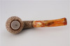 Deluxe Rusticated Apple Dark Finish Meerschaum Pipe - 1753