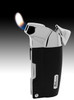 Black Lacardo Soft Traditional Flame Pipe and Cigar Lighter - 47-109B