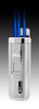 JetLine Houston Butane Lighter - Silver