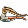 Bulldog Lattice Two Stem Churchwarden Meerschaum Pipe