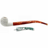 Bulldog Lattice Two Stem Churchwarden Meerschaum Pipe