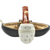Rhodesian Teardrop Lattice Meerschaum Pipe - B619869