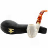 Deluxe Smooth Claw Designer Stem Meerschaum Pipe - B718955
