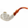 Deluxe Smooth Claw Designer Stem Meerschaum Pipe - B718955
