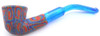 Blue and Red Swirl Fimo Meerschaum Pipe
