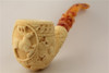 Special Deer Medallion by Master Carver Sener Meerschaum Pipe - MC1602