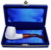 Mini Hand Holding Bowl Meerschaum Pipes with Velvet Chest