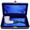 Mini Calabash Smooth Meerschaum Pipes with Velvet Chest