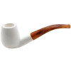 Deluxe Smooth Classic Billiard Meerschaum Pipe - P118599