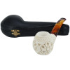 Deluxe Apple Embossed Floral Meerschaum Pipe