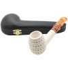 3D Lattice Saddle Stem Meerschaum Pipe