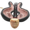 Round Lattice Colored Meerschaum Pipe - P118752