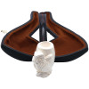 Owl Perched on Smooth Bowl Meerschaum Pipe
