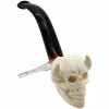 Horned Skull Meerschaum Pipe