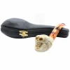 Skull Head with Hair Meerschaum Pipe