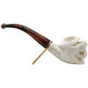 Tiger with Lattice Shank Meerschaum Pipe