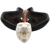 Tiger with Lattice Shank Meerschaum Pipe