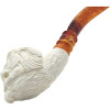 Double Head Lion Over Eagle Meerschaum Pipe