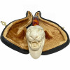 Signed Emre Tiger with Carved Bottom Meerschaum Pipe