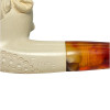 Signed Emre Tiger with Carved Bottom Meerschaum Pipe