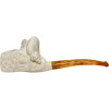 Deluxe 3-D Two Full Rams Lattice Bowl Meerschaum Pipe Deluxe 3-D Two Full Rams Lattice Bowl Meerschaum Pipe