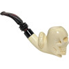 Skull with Snake on Shank Meerschaum Pipe