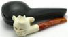 Skull and Lizard Meerschaum Pipe