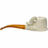 Tiger on Shank Sitting Meerschaum Pipe