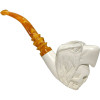 Double Head Eagle Over Skull Meerschaum Pipe