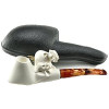 Deluxe Smooth Bowl Elephants Signed MY Meerschaum Pipe Deluxe Smooth Bowl Elephants Signed MY Meerschaum Pipe