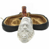 Deluxe Dunhill Smoking a Lion Meerschaum Pipe