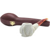 Round Lattice Claw Knurl Meerschaum Pipe