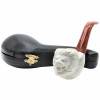 Lion in Backwards Claw Meerschaum Pipe