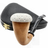 Medium Small Mahogany Calabash Teardrop Lattice Meerschaum Bowl Pipe - PC818421
