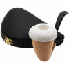 Medium Small Mahogany Rustic Meerschaum Bowl Calabash Pipe