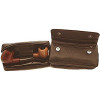Savinelli Lichee Leather 2 Pipe Bag with Tobacco Pouch - Brown
