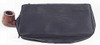Black Leather Pipe and Tobacco Combo Pouch