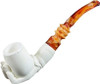 Meerschaum Pipe - Hand Holding Smooth Billiard - RM390131