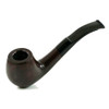 Bent Dark Brown Apple Briar Pipe - RMBG3000-13