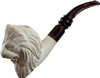 Deluxe Lion with Ornate Stem Meerschaum Pipe - RMM01116