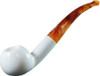 Bent Smooth Apple Meerschaum Pipe - RMM02012